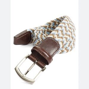Men’s Anderson’s beige/blue woven belt size 34